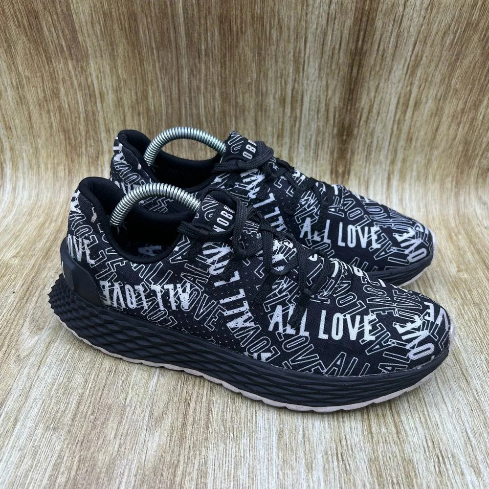NOBULL Ripstop Runner Women's Size 7 Black White All Love Training Shoes